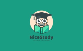 Nice Study Cartoon Logo Style