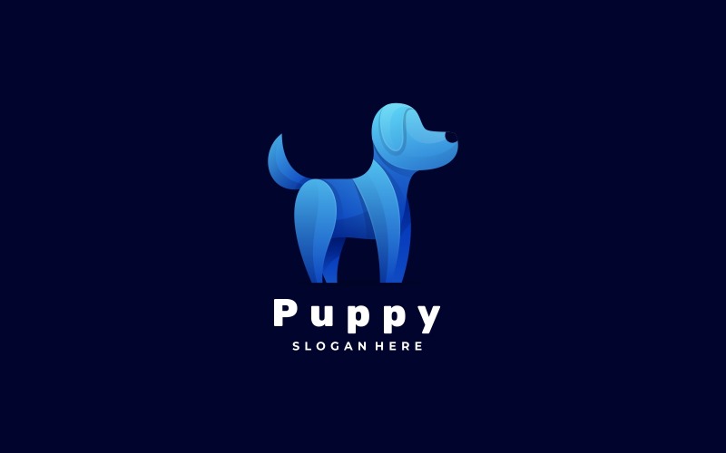Puppy Gradient Logo Style Logo Template