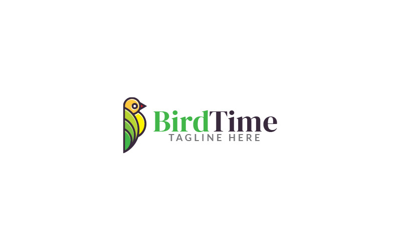 Bird Time Logo Design Template Logo Template