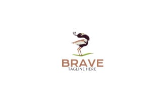 Brave Bird Logo Design Template