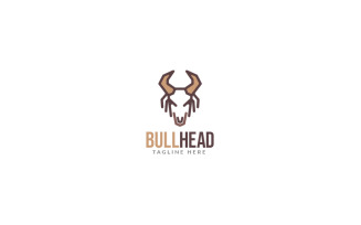 Bull Head Logo Design Template