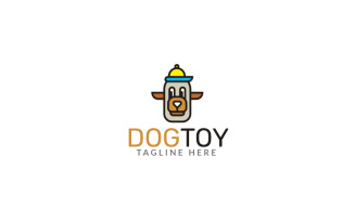 Cute Dog Toy Logo Design Template