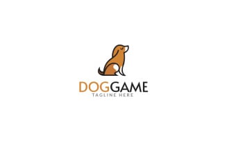 Dog Game Logo Design Template