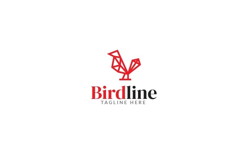Little Bird Line Logo Design Template Logo Template