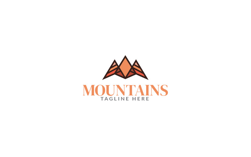 Mountains Logo Design Template Logo Template