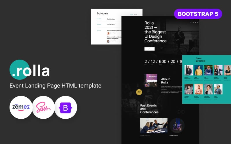 Rolla - HTML5 Event Tickets Template Landing Page Template