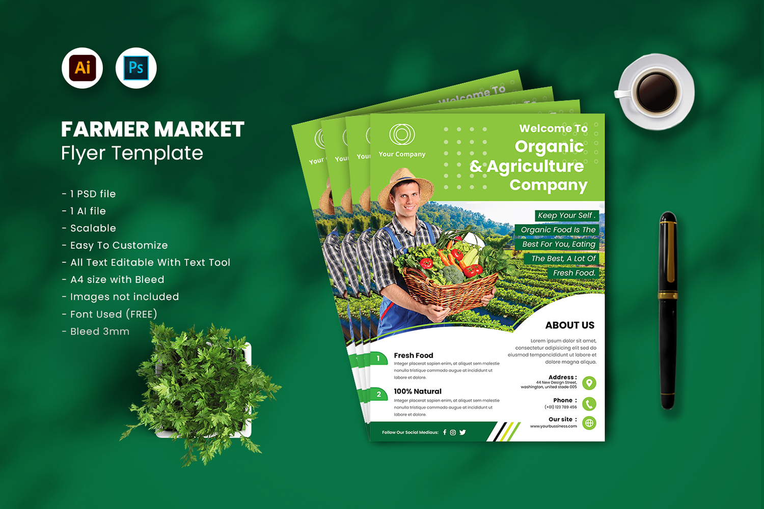 Template #191752 Health Vegetables Webdesign Template - Logo template Preview