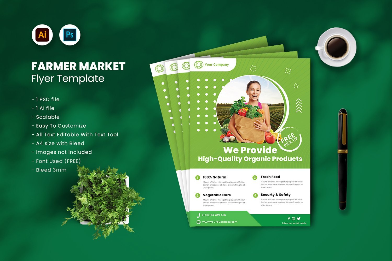 Template #191754 Health Vegetables Webdesign Template - Logo template Preview