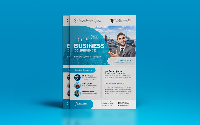 Annual Business Conference Flyer template Corporate Identity