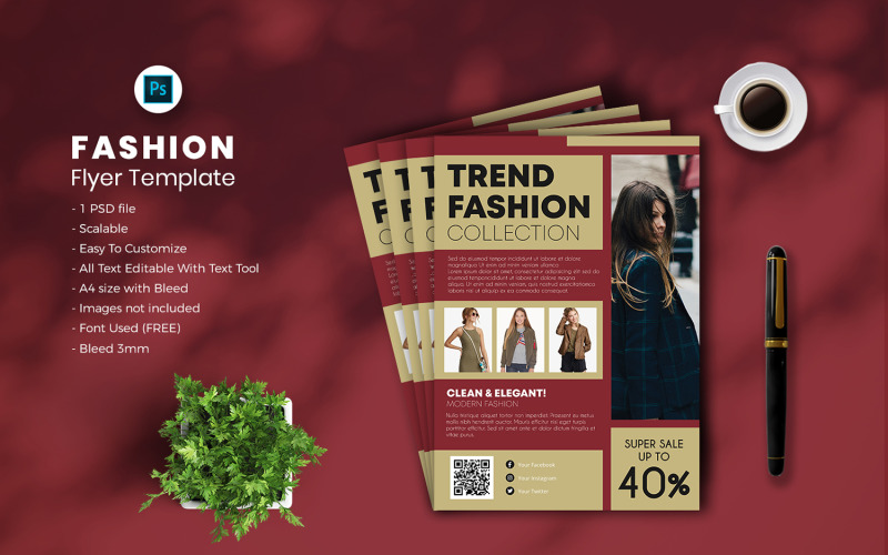 Fashion Flyer Template vol.29 Corporate Identity
