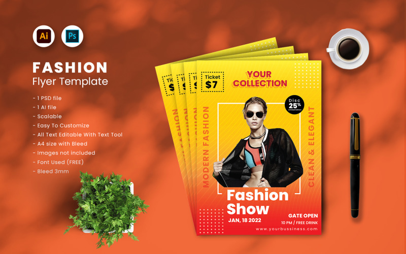 Fashion Flyer Template vol.34 Corporate Identity