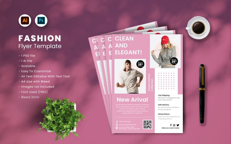 Fashion Flyer Template vol.36 Corporate Identity