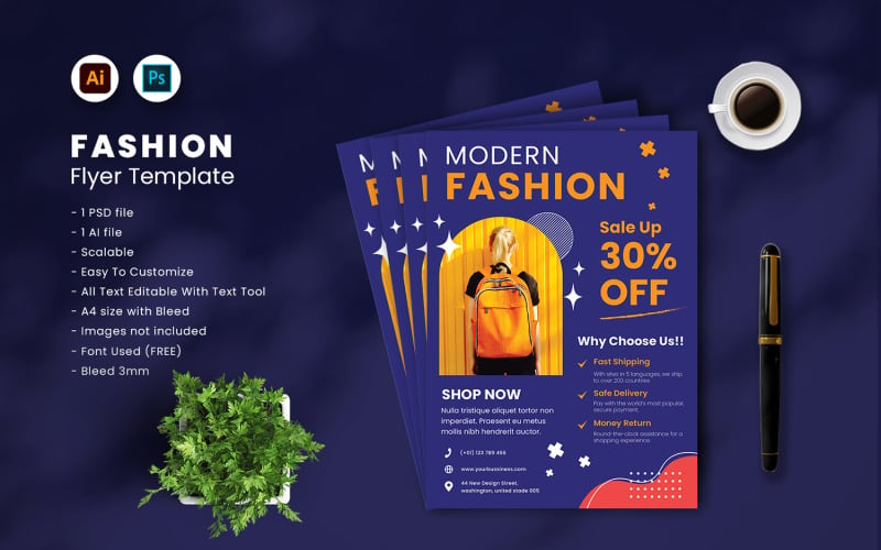 Fashion Flyer Template vol.38 Corporate Identity