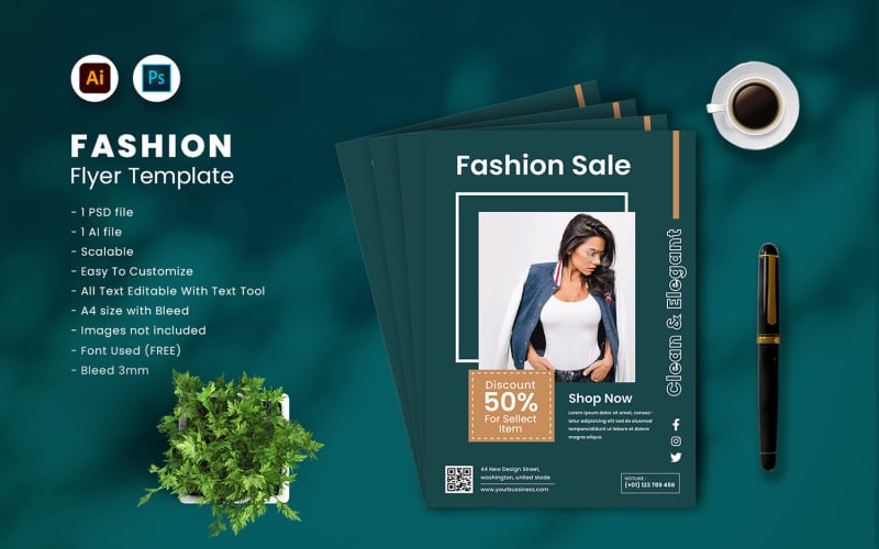 Fashion Flyer Template vol.42 Corporate Identity