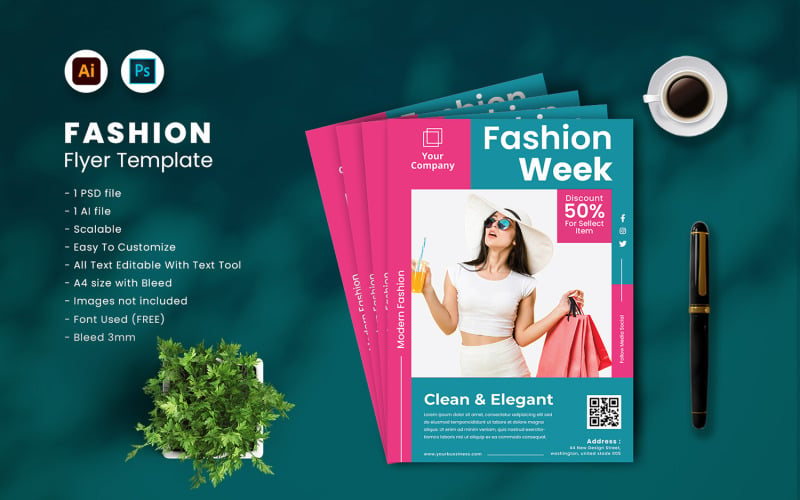 Fashion Flyer Template vol.43 Corporate Identity