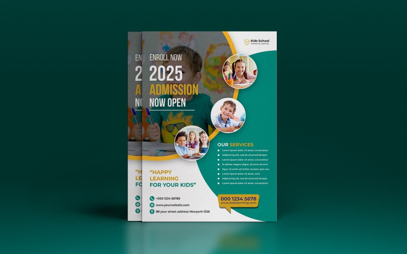 Kids education admission flyer Corporate Identity