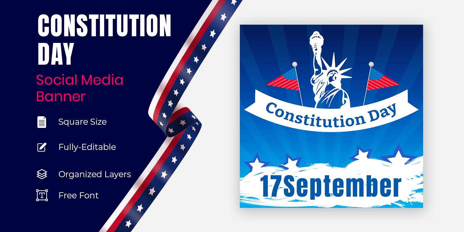 Template #191823 Constitution Flag Webdesign Template - Logo template Preview