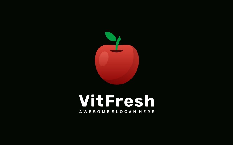 Apple Fresh Gradient Logo Logo Template