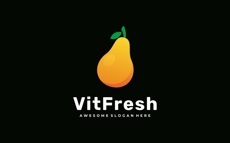 Pear Vit Fresh Gradient Logo Logo Template