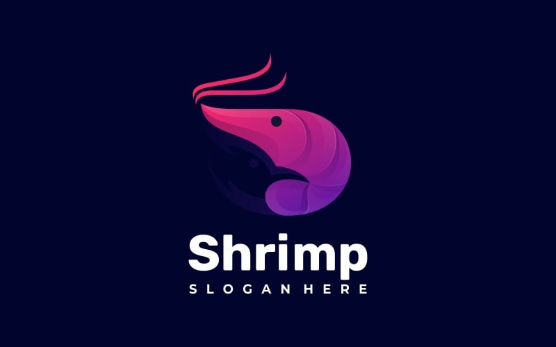 Shrimp Gradient Logo Style Logo Template