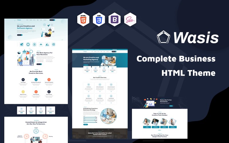 Wasis - Corporate Business HTML5 Template Website Template