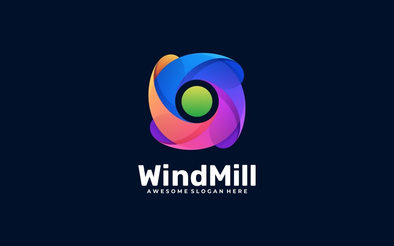 Windmill Gradient Colorful Logo Logo Template