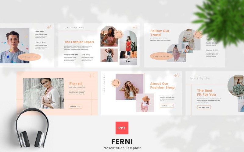 Ferni - Chic Style Powerpoint Template PowerPoint Template