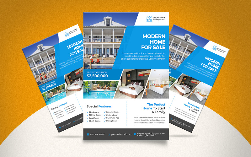 Modern Real Estate Flyer Template Corporate Identity