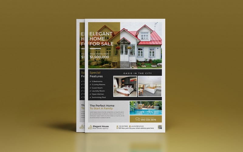 Real Estate Modern Flyer Template Corporate Identity