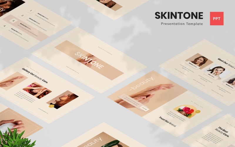 Skintone - Beauty Care Powerpoint Template PowerPoint Template