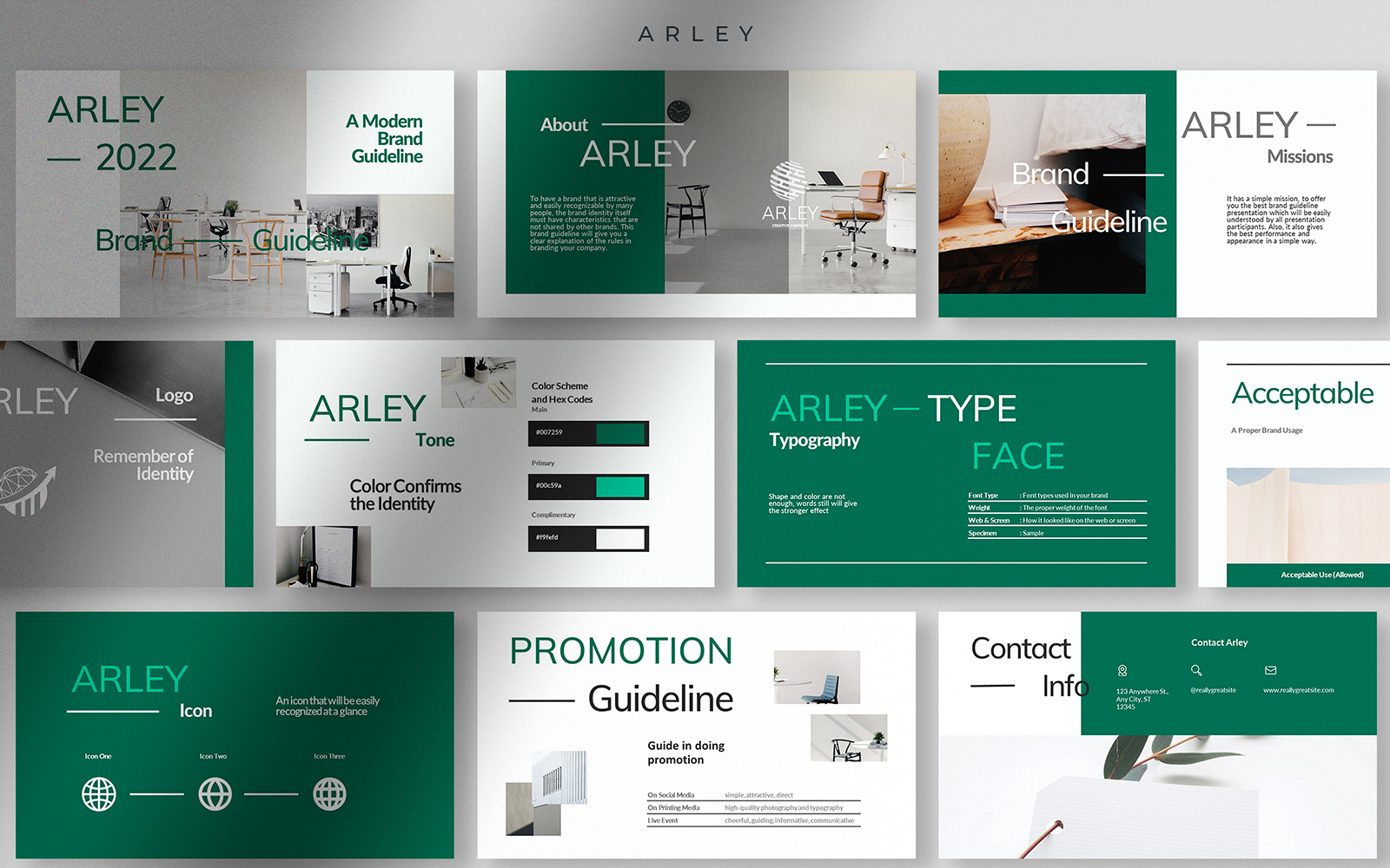 Kit Graphique #192149 Arley Vert Divers Modles Web - Logo template Preview