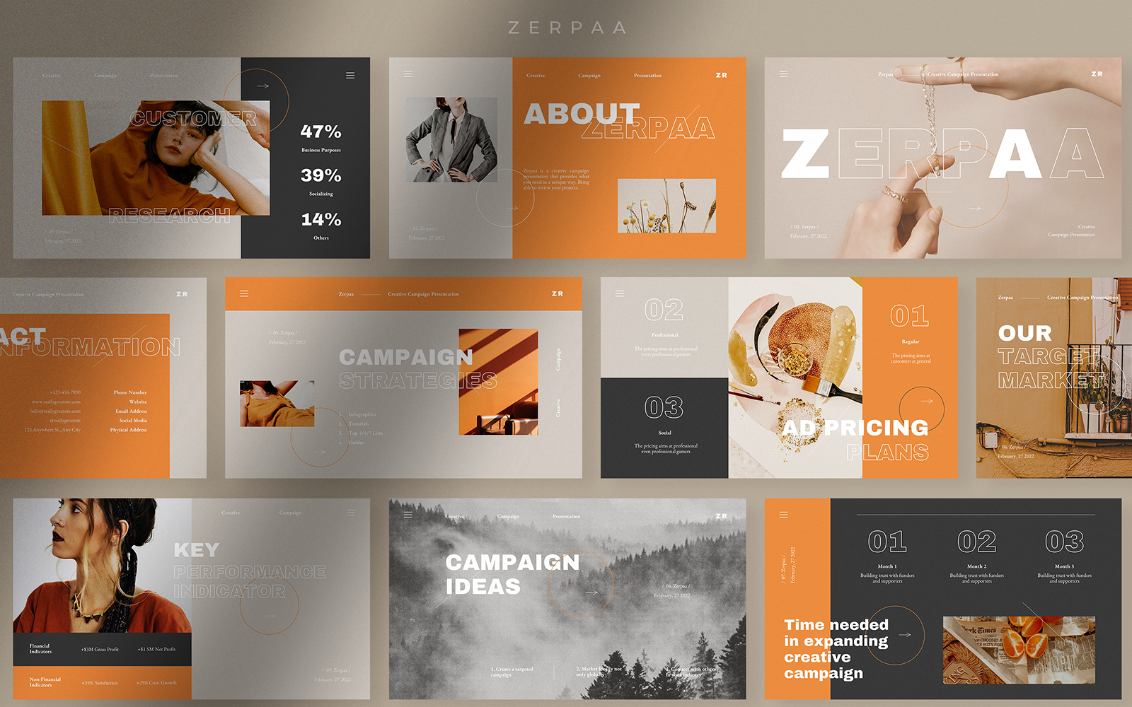 Kit Graphique #192152 Zerpaa Tangerine Divers Modles Web - Logo template Preview