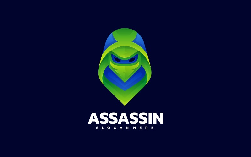 Assassin Gradient Logo Style Logo Template