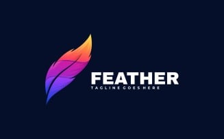 Feather Gradient Colorful Logo