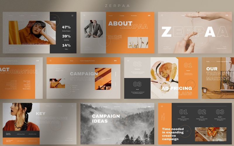 Zerpaa Creative Campaign Powerpoint PowerPoint Template
