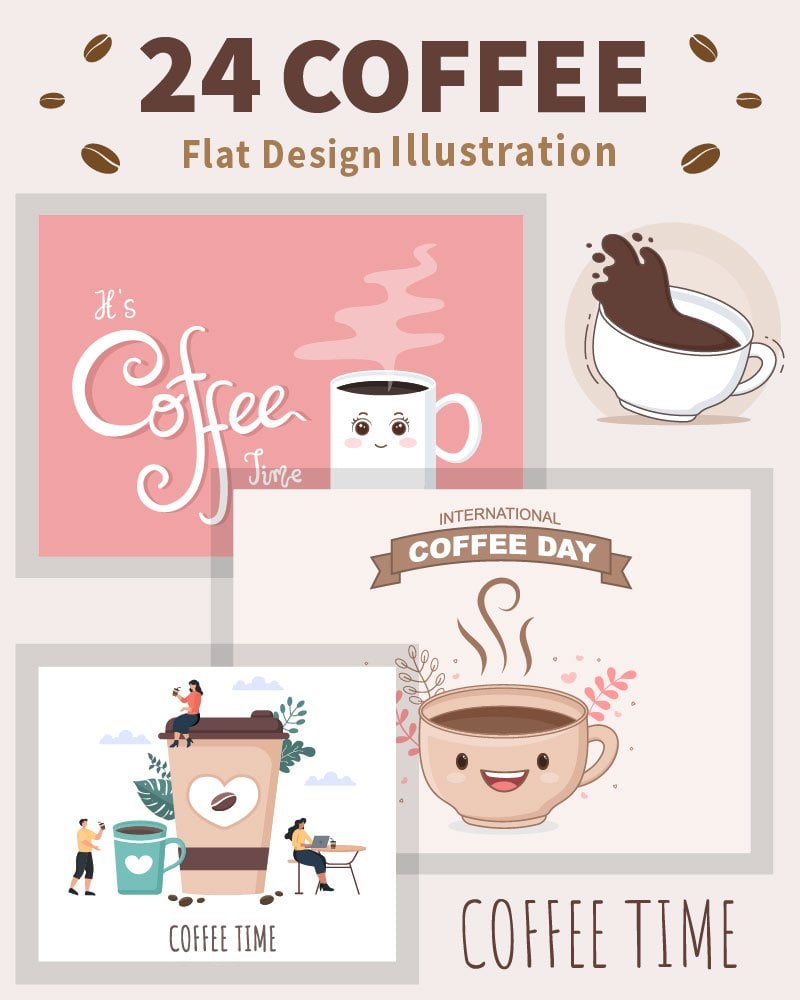 Kit Graphique #192261 Coffee Cup Divers Modles Web - Logo template Preview