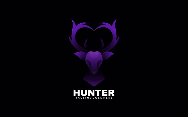 Deer Hunter Gradient Logo Logo Template