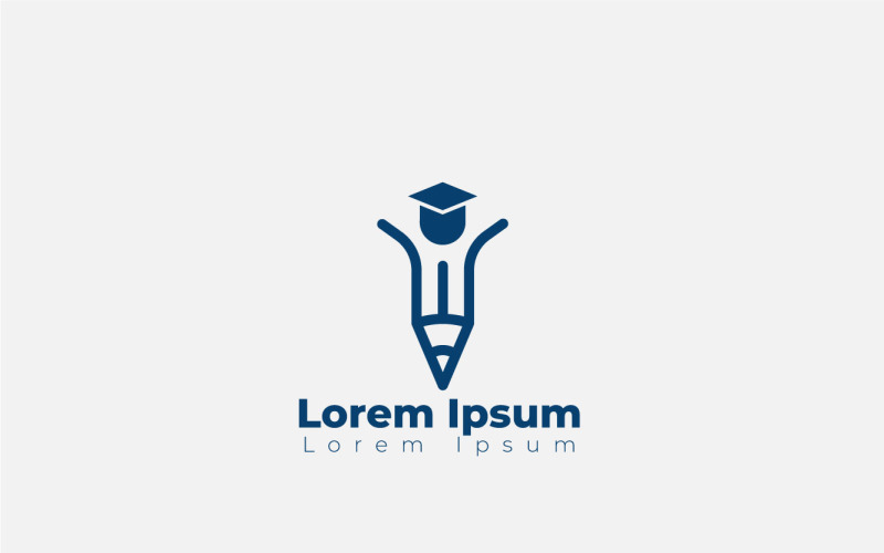 Education Logo Concept For, Pen, And Cap Logo Template