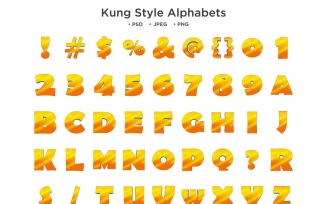 Kung Style Alphabet, Abc Typography