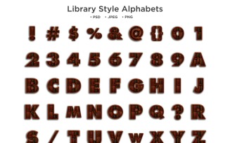 Library Style Alphabet, Abc Typography