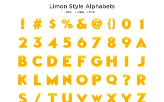 Limon Style Alphabet, Abc Typography