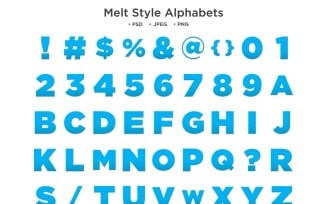 Melt Style Alphabet, Abc Typography