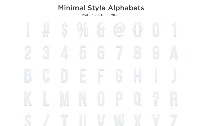 Minimal Style Alphabet, Abc Typography Illustration