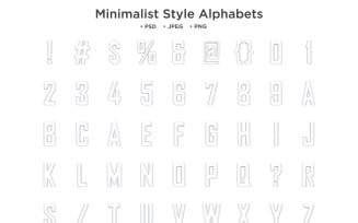 Minimalist Style Alphabet, Abc Typography