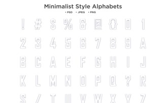 Minimalist Style Alphabet, Abc Typography