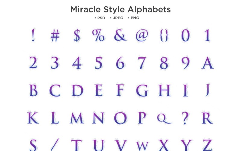 Miracle Style Alphabet, Abc Typography Illustration