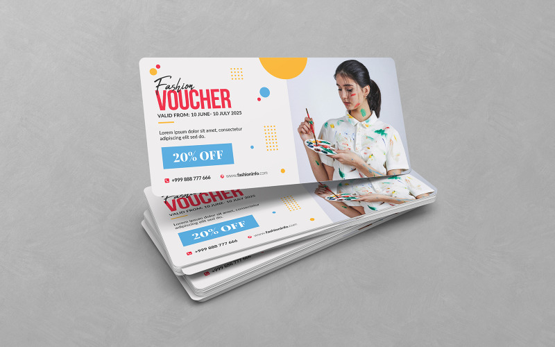 Modern Fashion Gift Voucher Corporate Identity Template