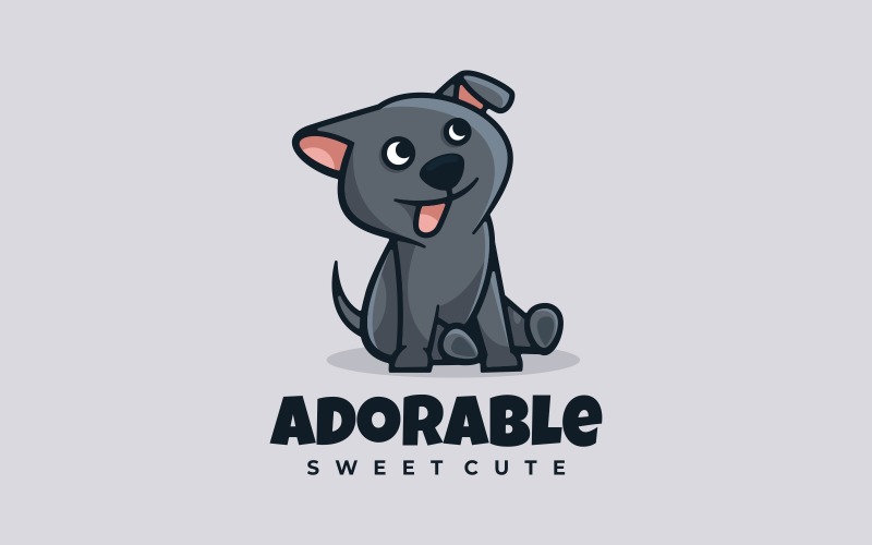 Puppy Mascot Cartoon Logo Style Logo Template