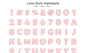 Love Style Alphabet, Abc Typography