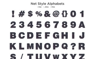 Net Style Alphabet, Abc Typography